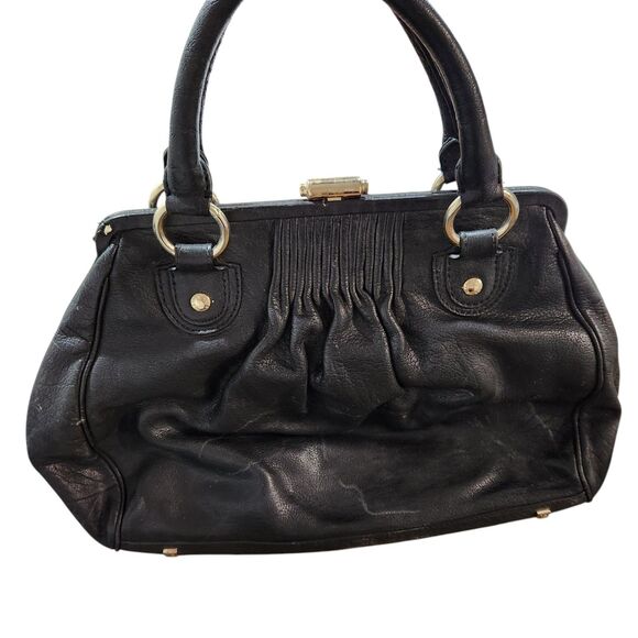 Elliot Lucca Clutch Top Handle Handbag Vintage Leather Doctors Bag Classic Retro - Picture 1 of 6